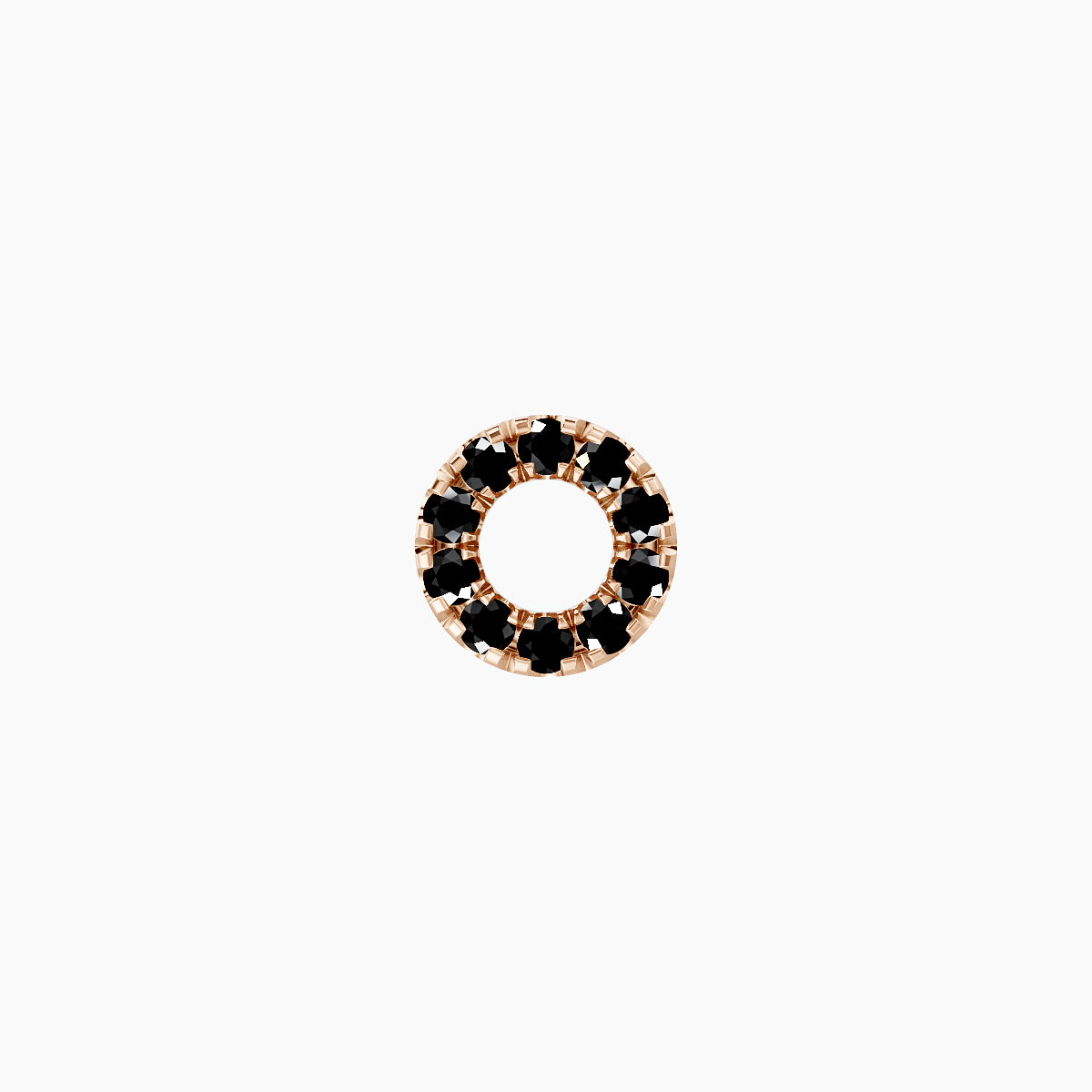 Sulis | 18k Rose Gold 8 mm 5 mm Black Diamond Piercing