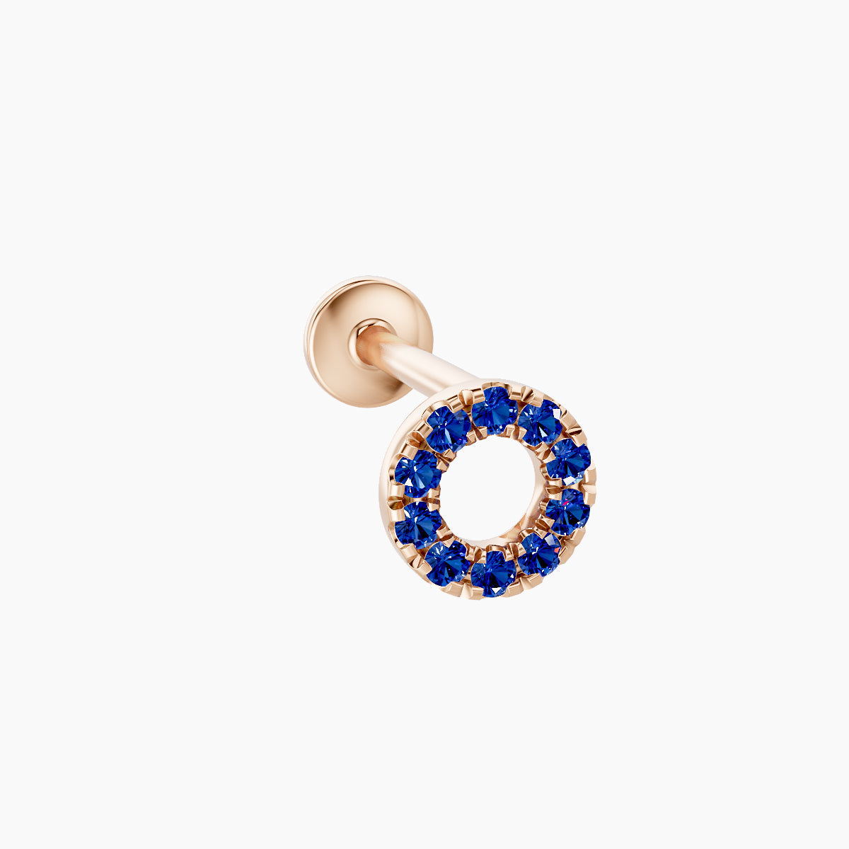 Sulis | 18k Rose Gold 8 mm 5 mm Sapphire Piercing