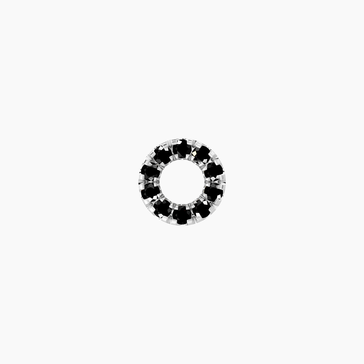 Sulis | 18k White Gold 8 mm 5 mm Black Diamond Piercing