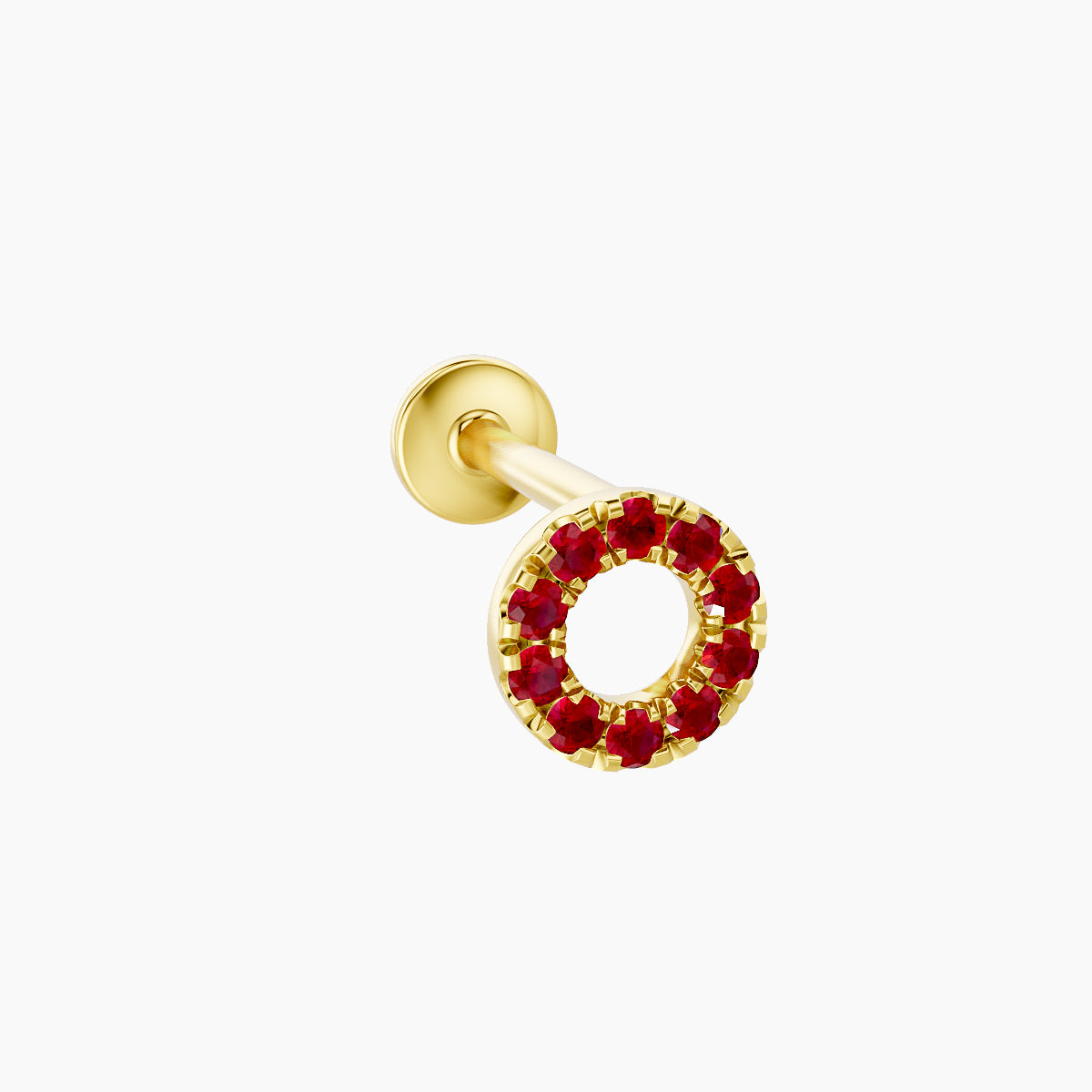 Sulis | 18k Yellow Gold 8 mm 5 mm Ruby Piercing