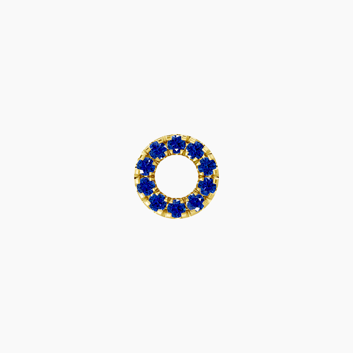 Sulis | 18k Yellow Gold 8 mm 5 mm Sapphire Piercing