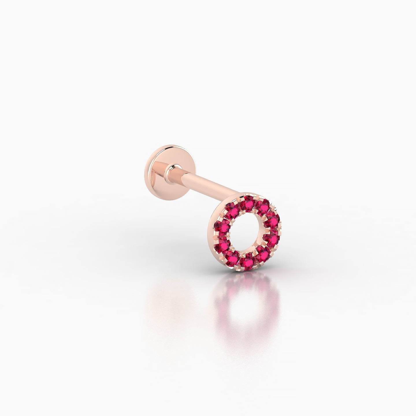 Sulis | 18k Rose Gold 8 mm 5 mm Ruby Piercing