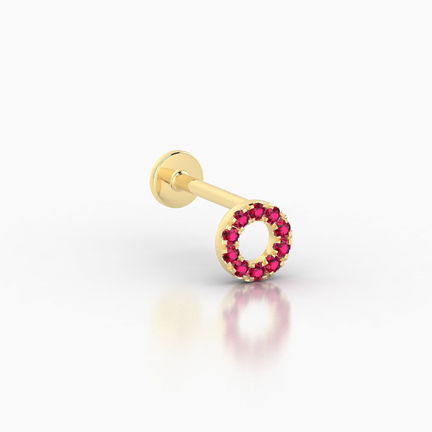 Sulis | 18k Yellow Gold 8 mm 5 mm Ruby Piercing