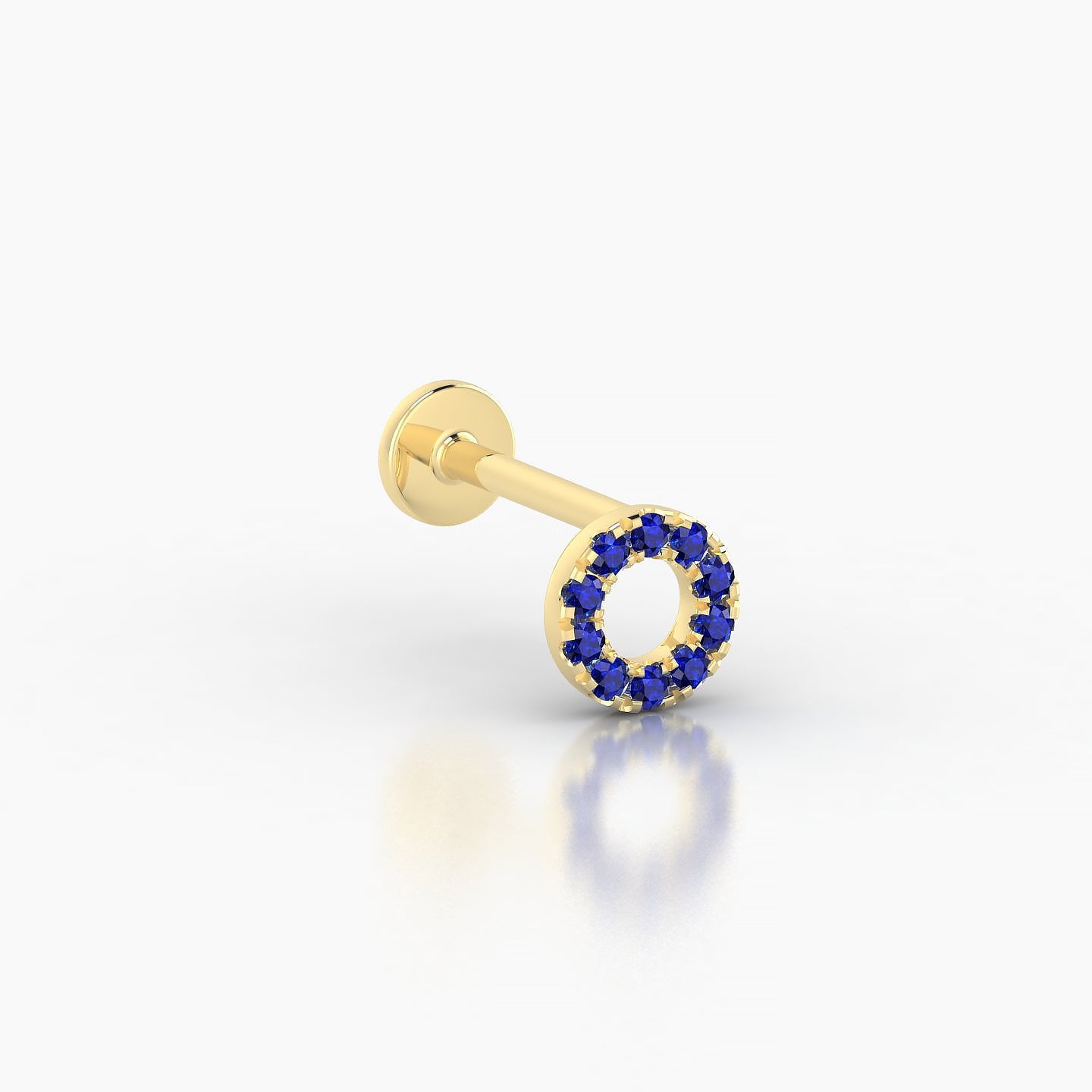 Sulis | 18k Yellow Gold 8 mm 5 mm Sapphire Piercing