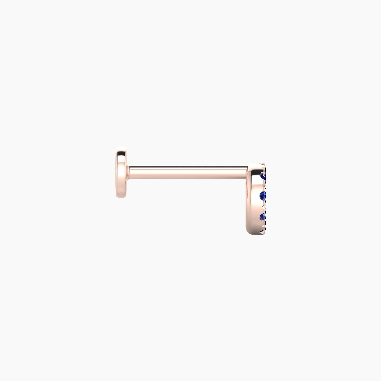 Sulis | 18k Rose Gold 8 mm 5 mm Sapphire Piercing