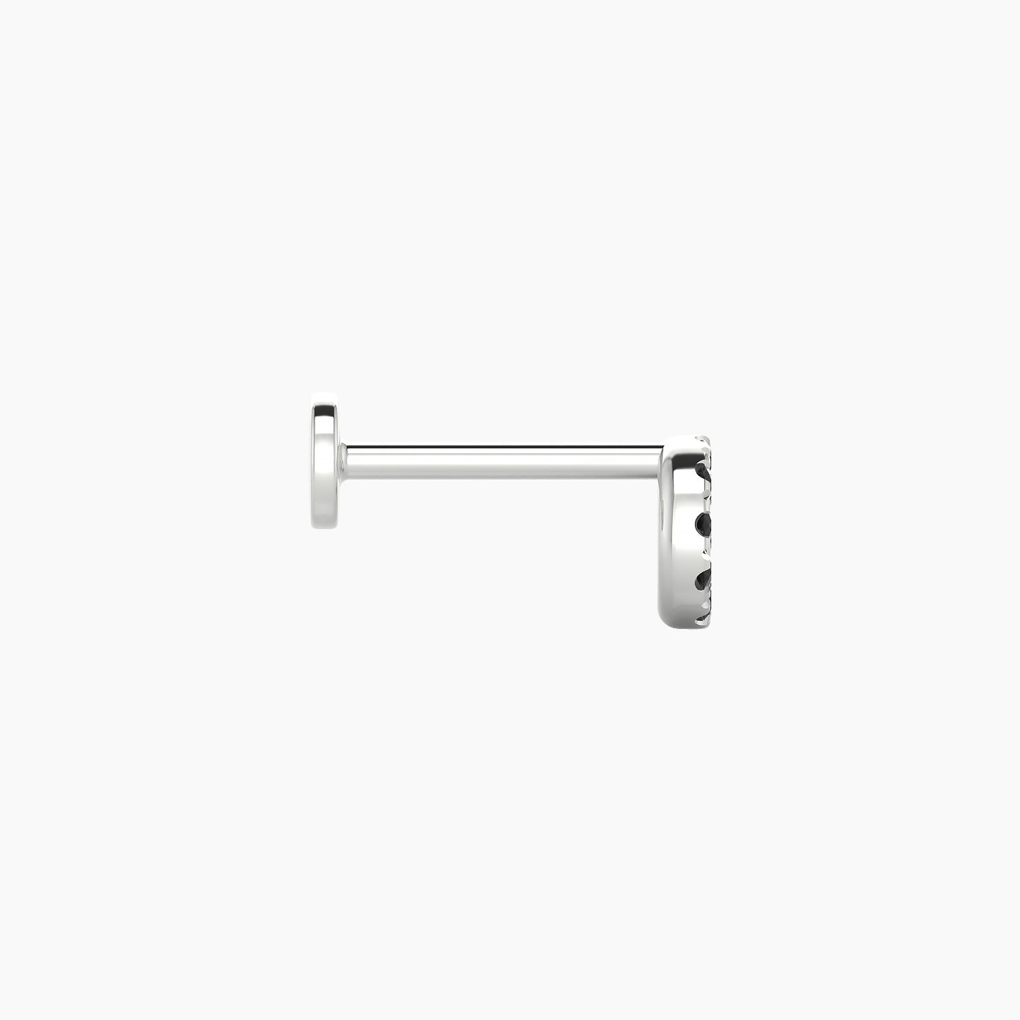 Sulis | 18k White Gold 8 mm 5 mm Black Diamond Piercing