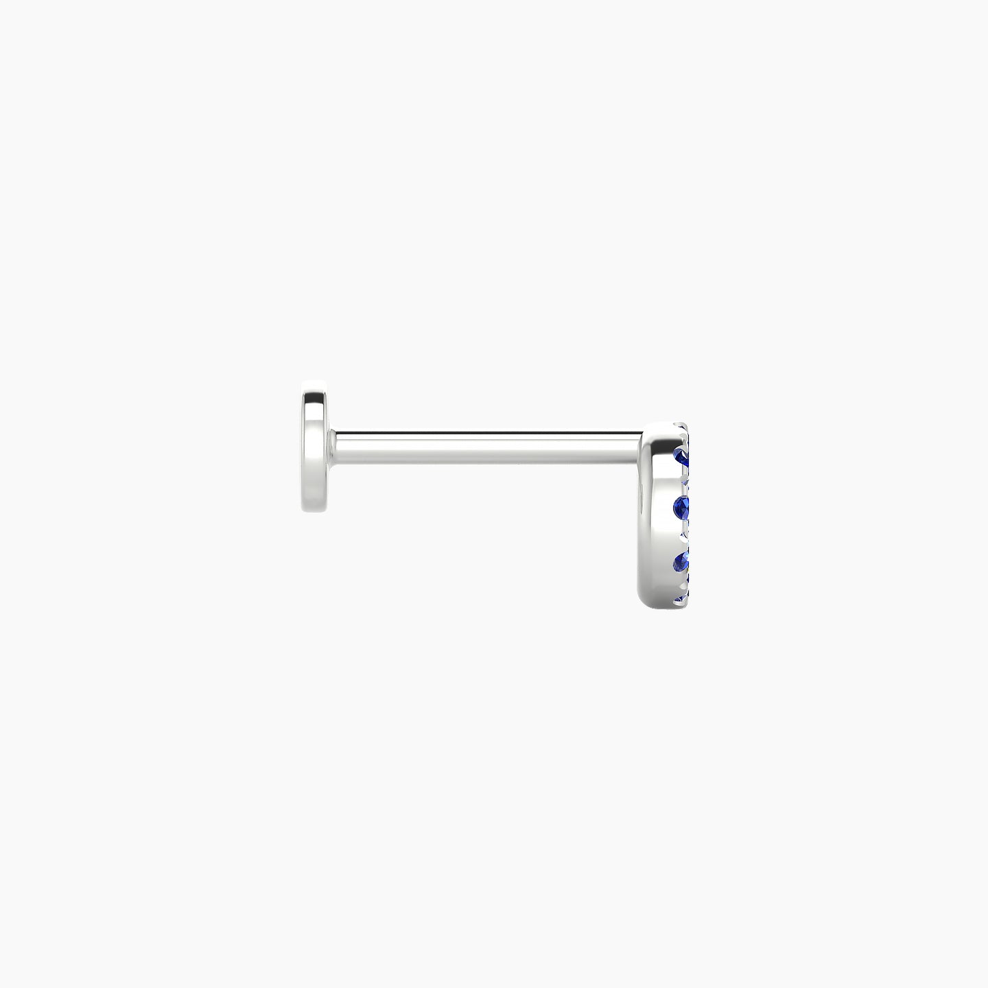 Sulis | 18k White Gold 8 mm 5 mm Sapphire Piercing