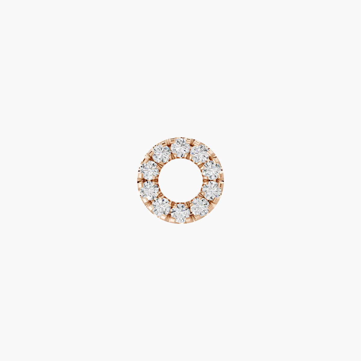 Sulis | 18k Rose Gold 5 mm Diamond Earring