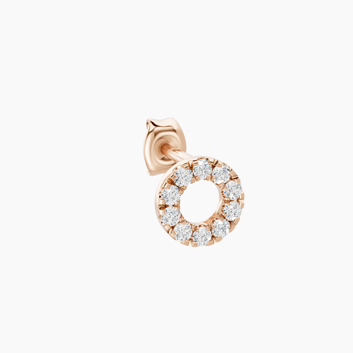Sulis | 18k Rose Gold 5 mm Diamond Earring