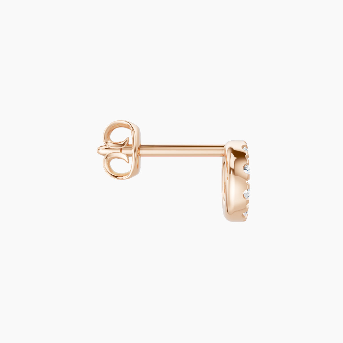 Sulis | 18k Rose Gold 5 mm Diamond Earring