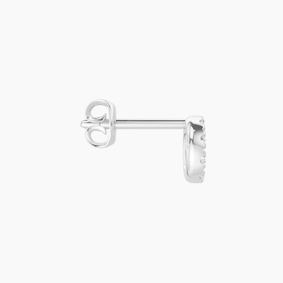 Sulis | 18k White Gold 5 mm Diamond Earring