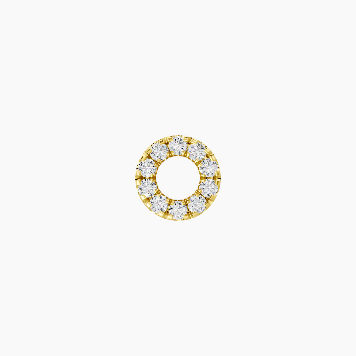 Sulis | 18k Yellow Gold 5 mm Diamond Earring
