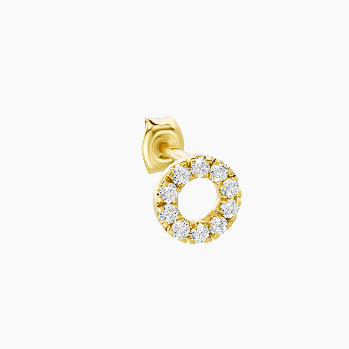 Sulis | 18k Yellow Gold 5 mm Diamond Earring