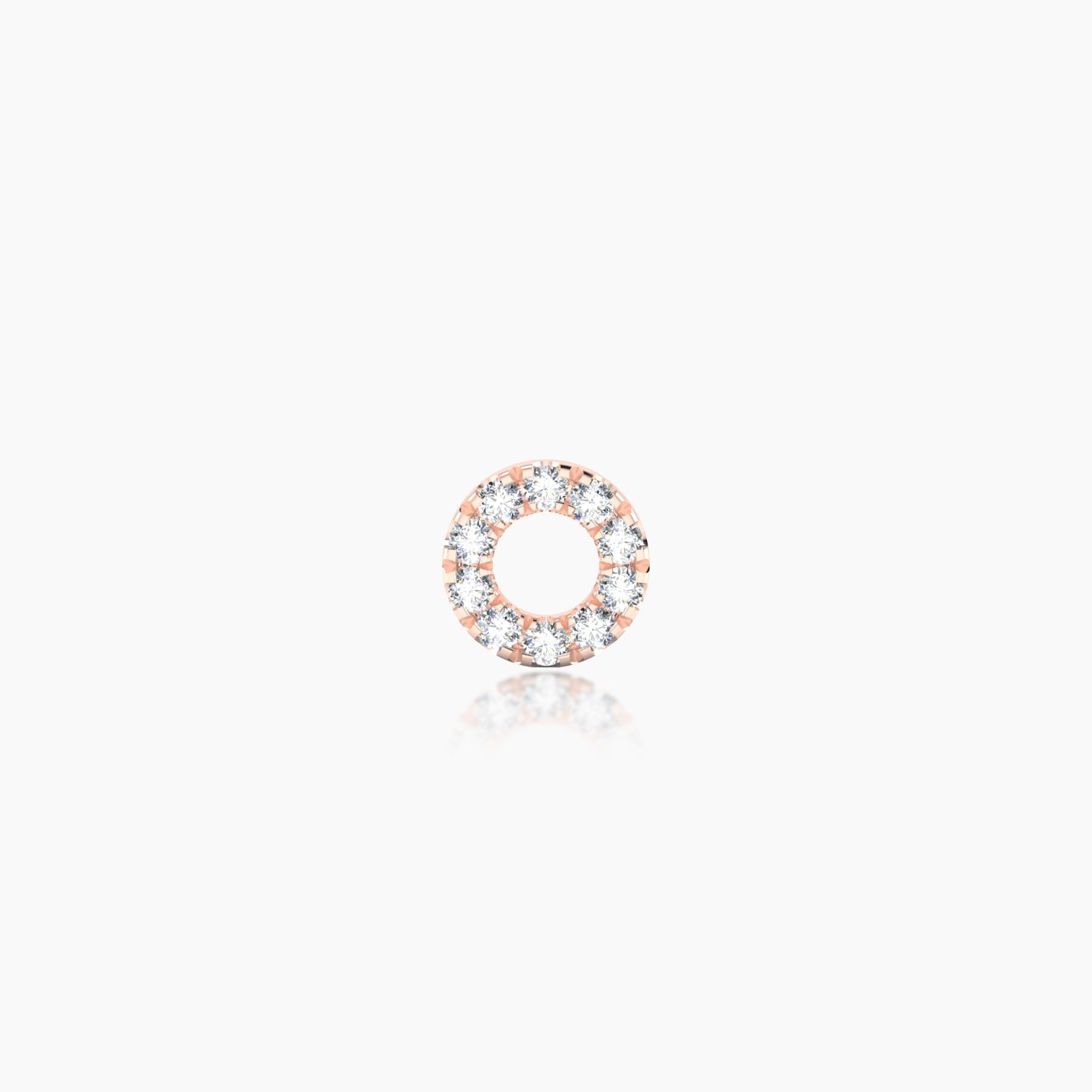 Sulis | 18k Rose Gold 5 mm Diamond Earring
