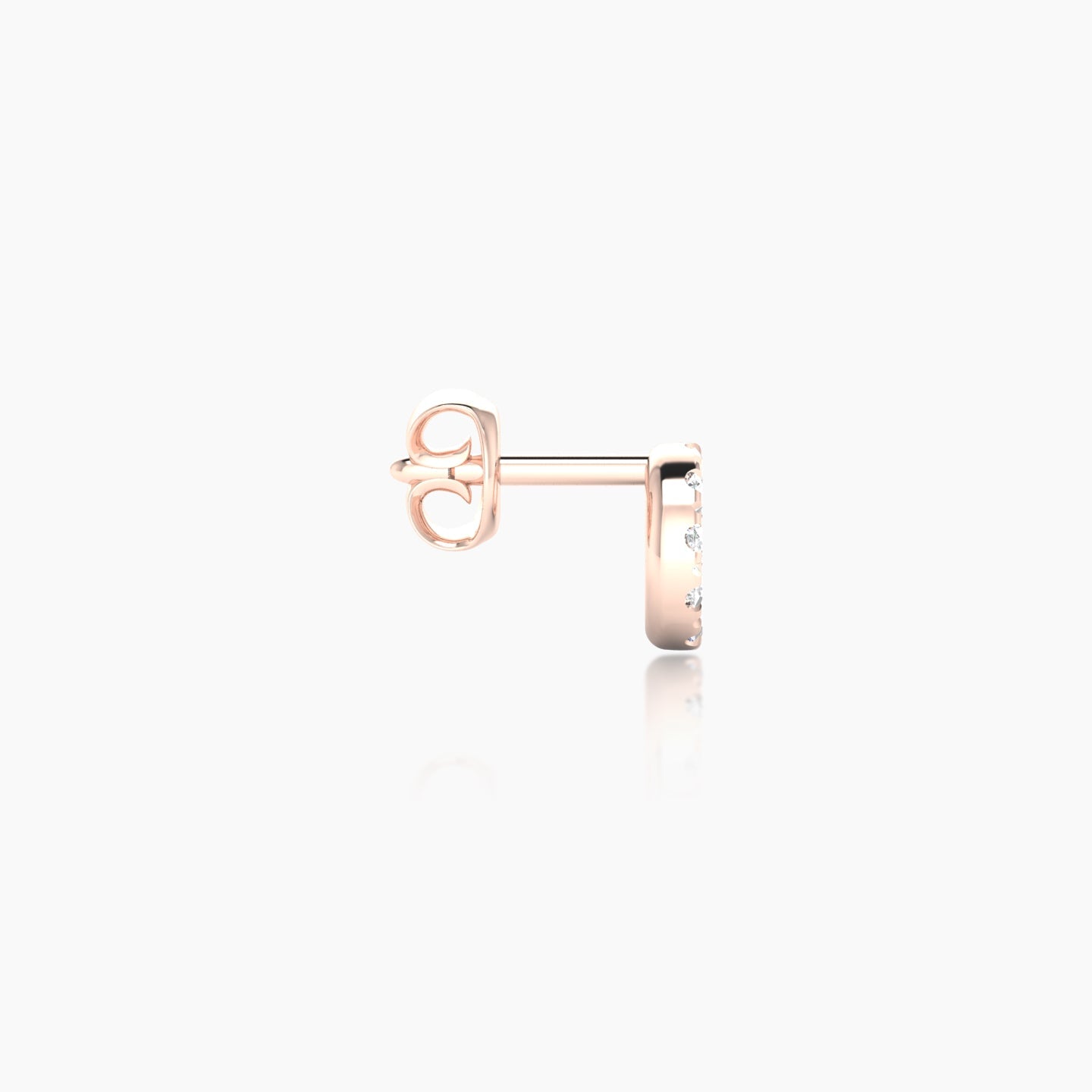 Sulis | 18k Rose Gold 5 mm Diamond Earring