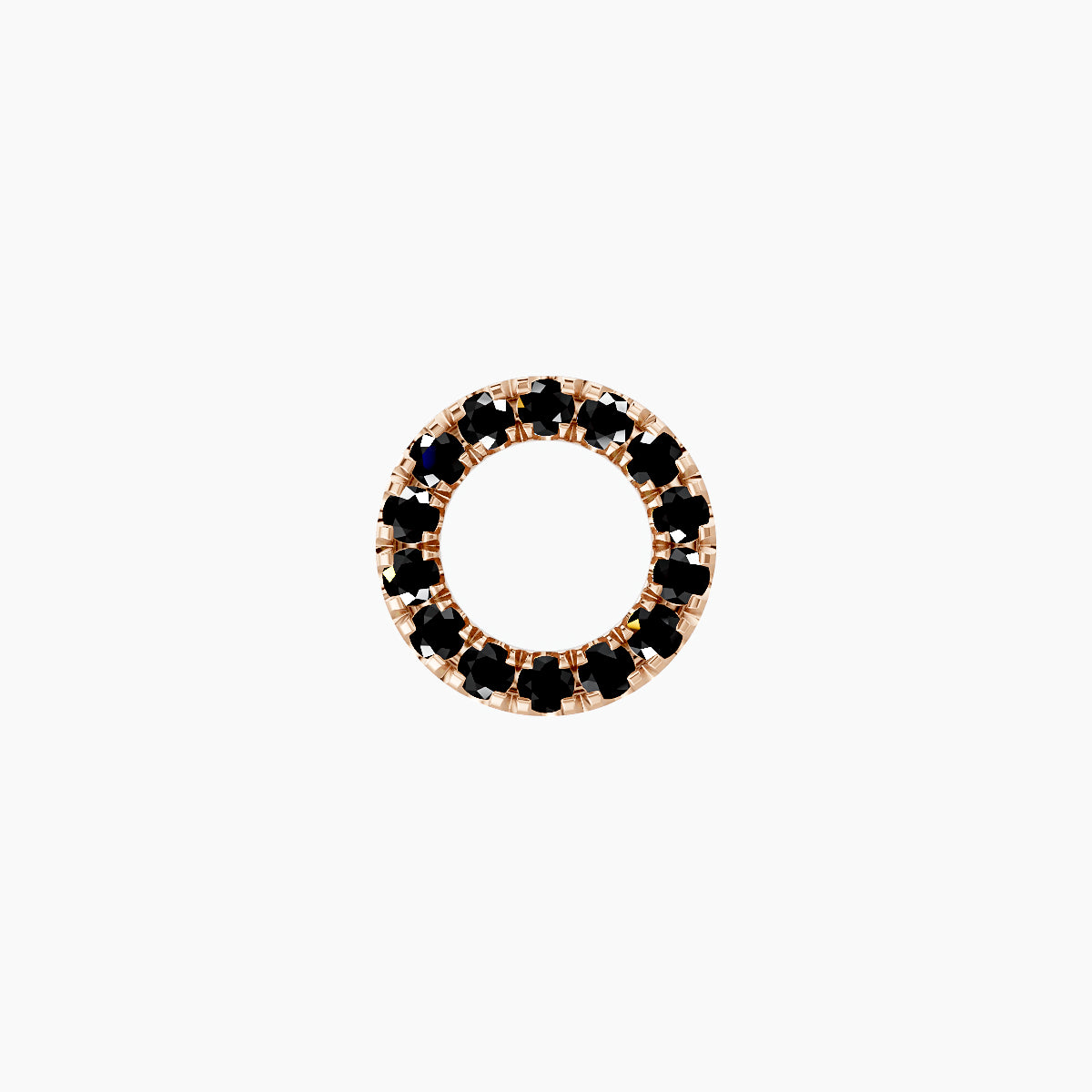 Sulis | 18k Rose Gold 5 mm 6.5 mm Black Diamond Piercing