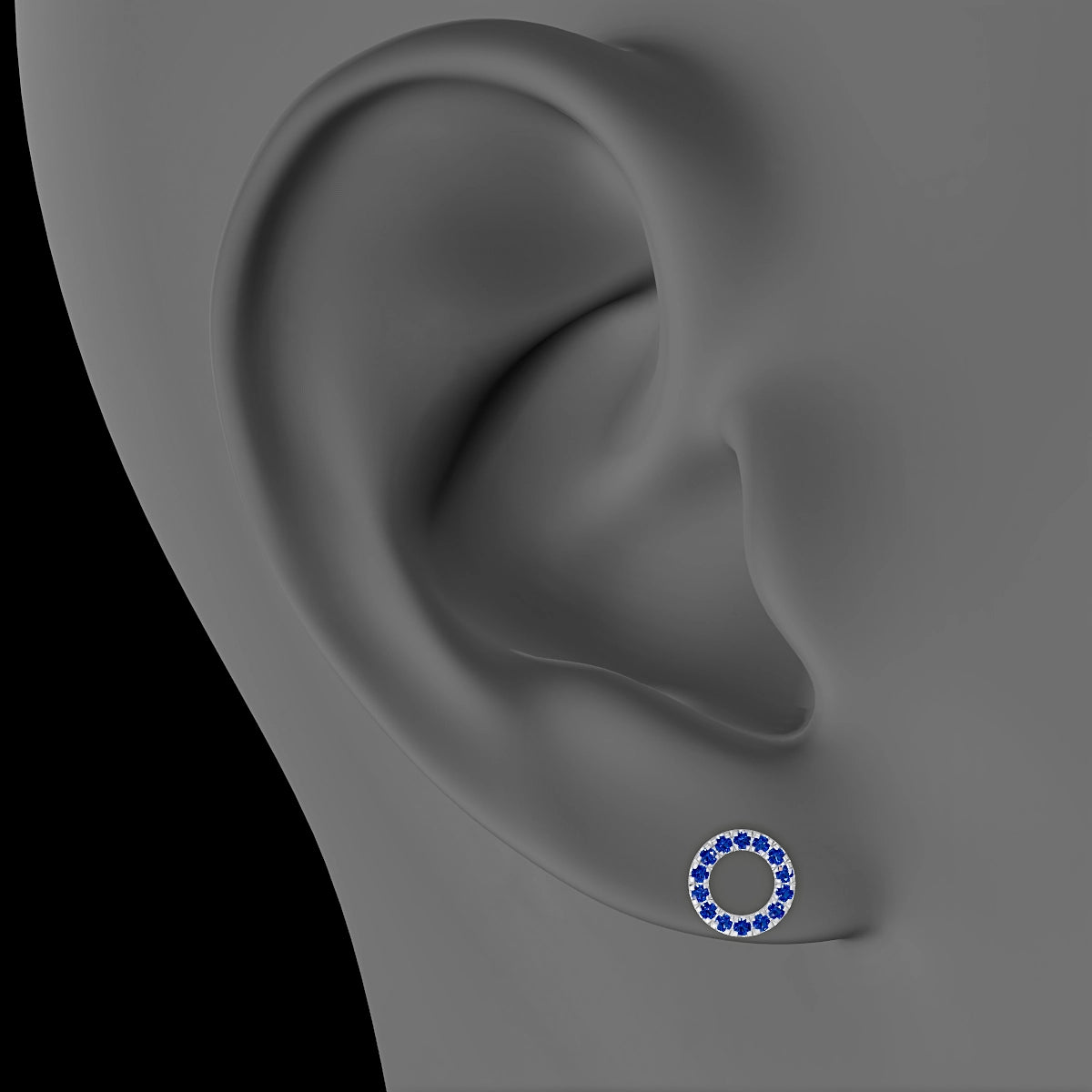 Sulis | 18k White Gold 5 mm 6.5 mm Sapphire Piercing