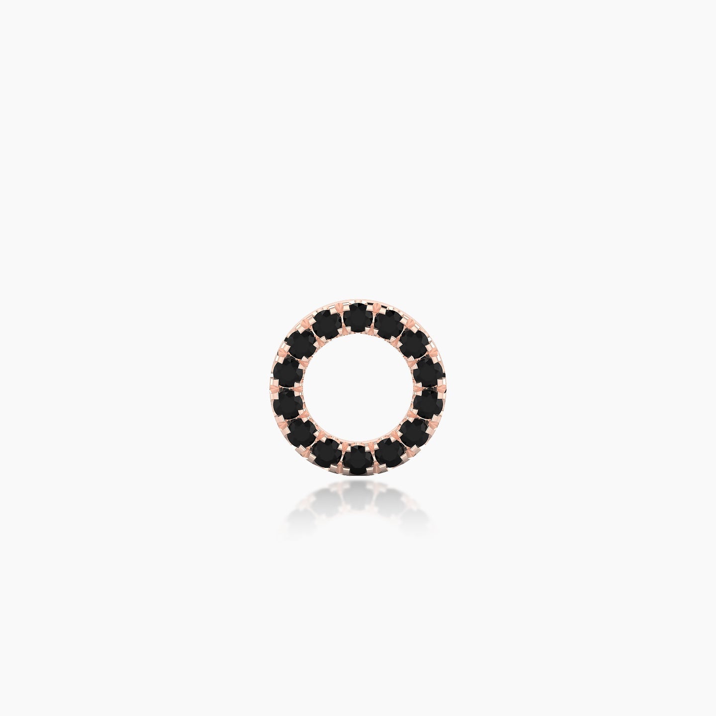 Sulis | 18k Rose Gold 5 mm 6.5 mm Black Diamond Piercing