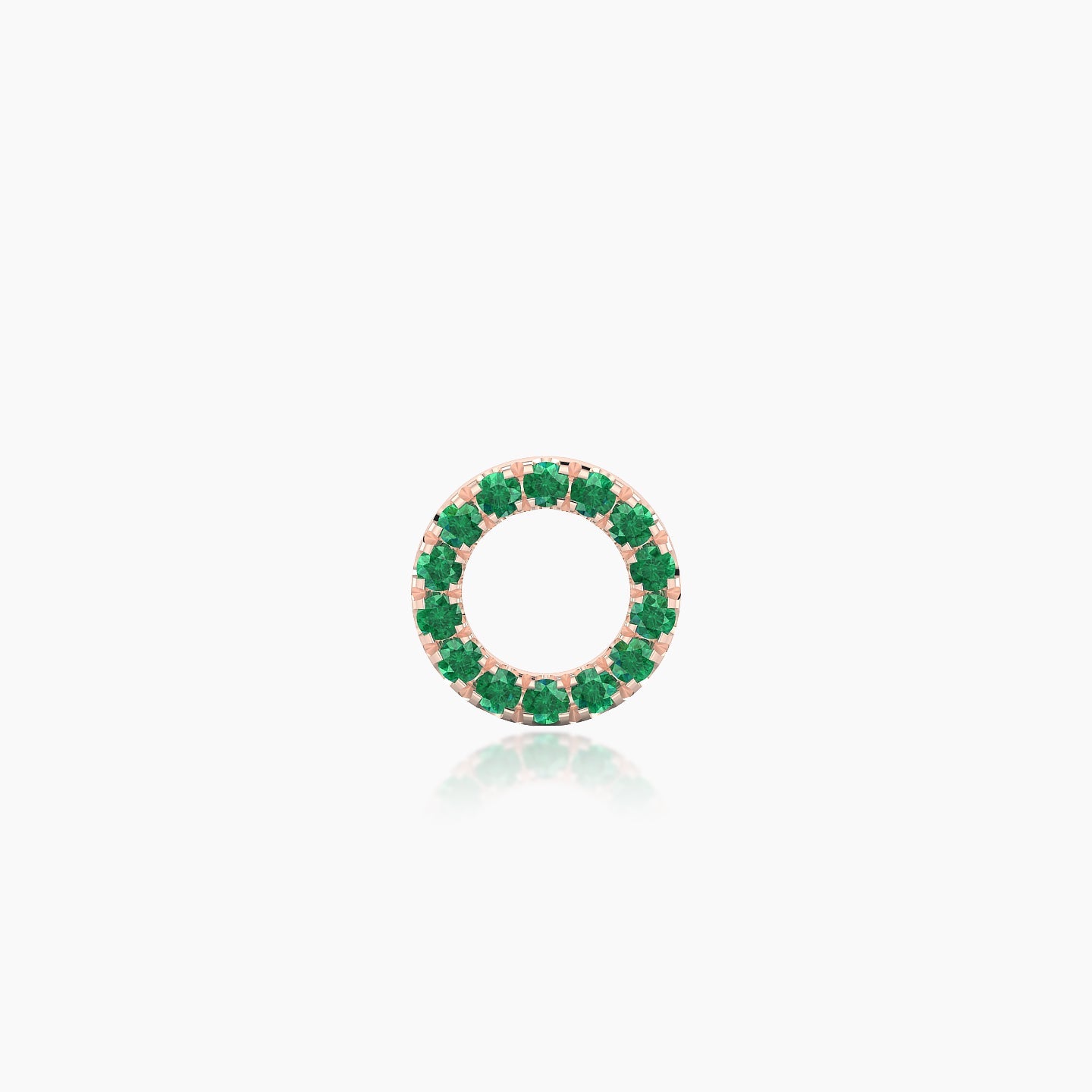 Sulis | 18k Rose Gold 5 mm 6.5 mm Emerald Piercing