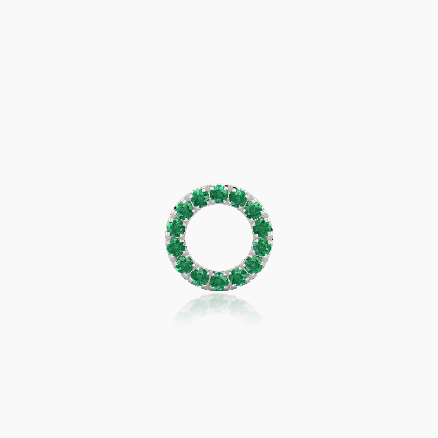 Sulis | 18k White Gold 5 mm 6.5 mm Emerald Piercing