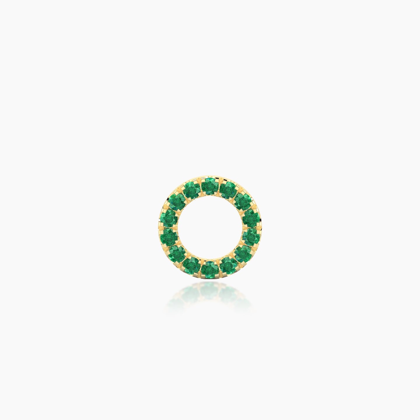 Sulis | 18k Yellow Gold 5 mm 6.5 mm Emerald Piercing