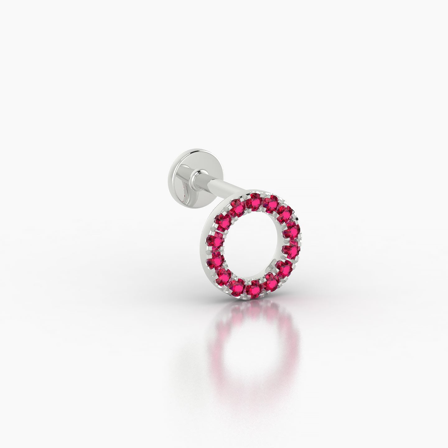 Sulis | 18k White Gold 5 mm 6.5 mm Ruby Piercing