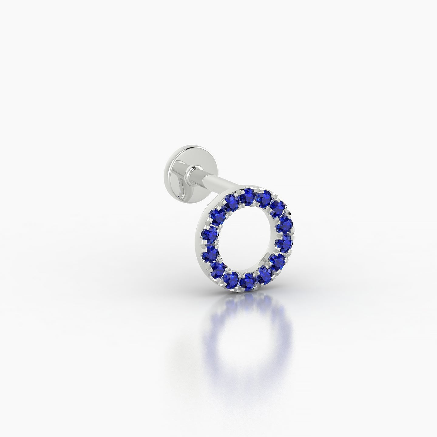 Sulis | 18k White Gold 5 mm 6.5 mm Sapphire Piercing