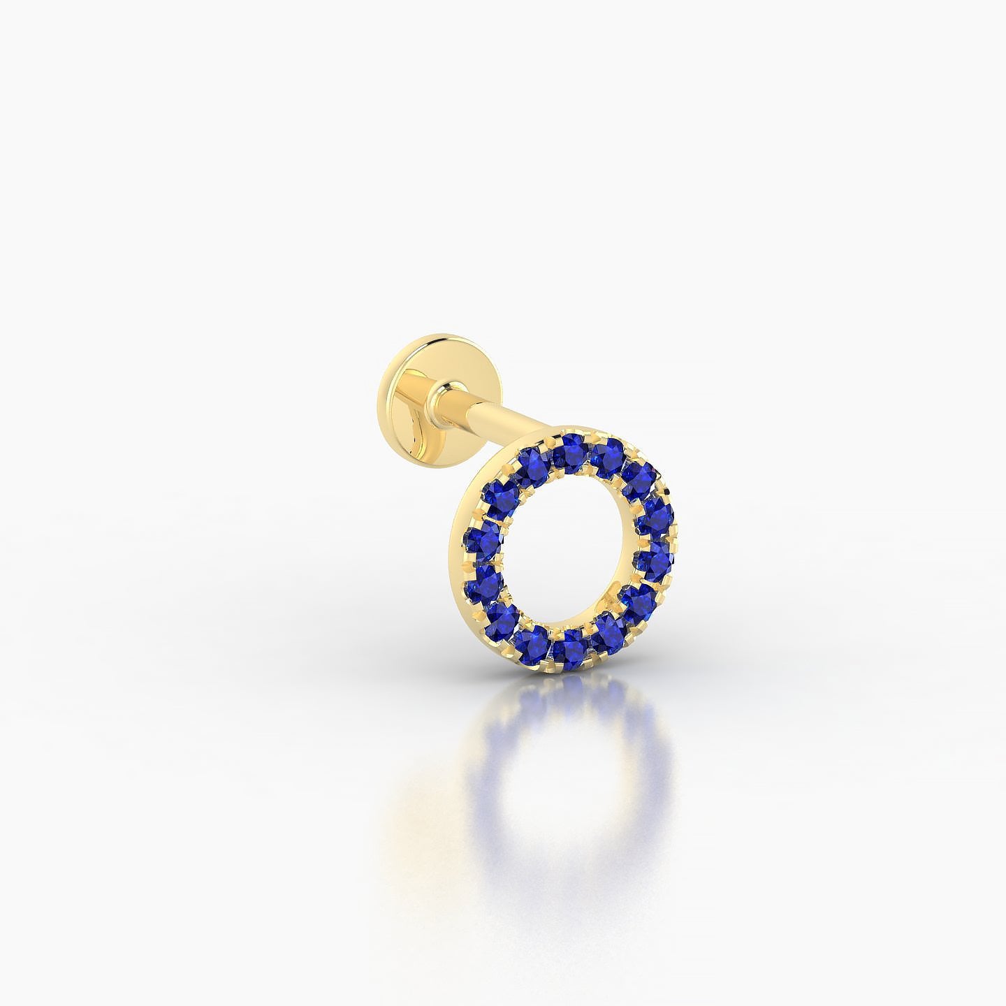 Sulis | 18k Yellow Gold 5 mm 6.5 mm Sapphire Piercing