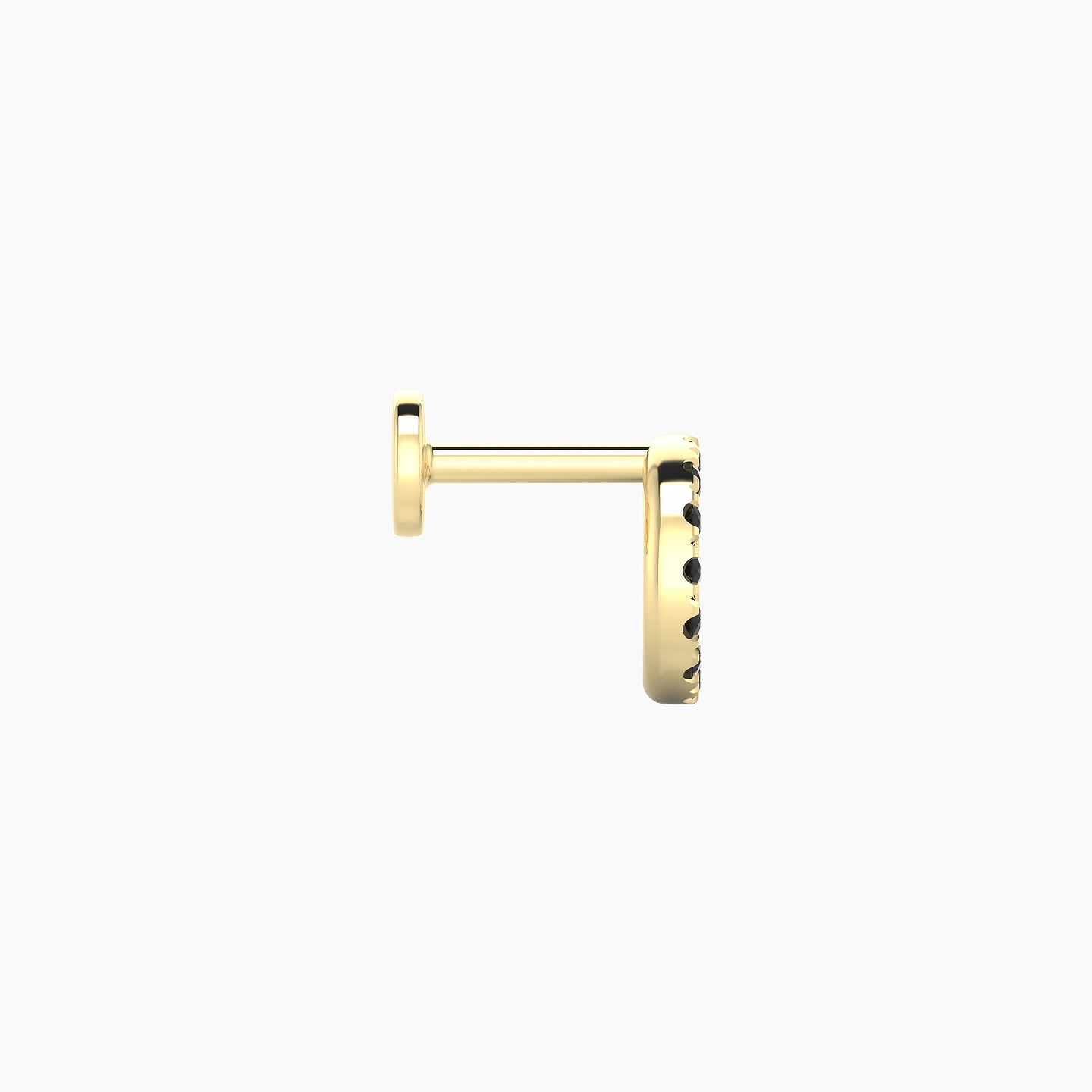 Sulis | 18k Yellow Gold 5 mm 6.5 mm Black Diamond Piercing