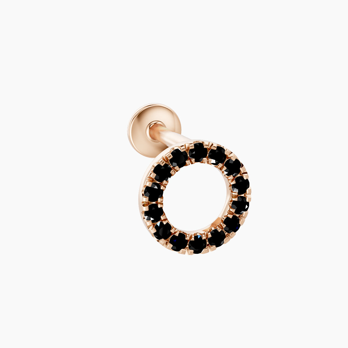 Sulis | 18k Rose Gold 6.5 mm 6.5 mm Black Diamond Piercing