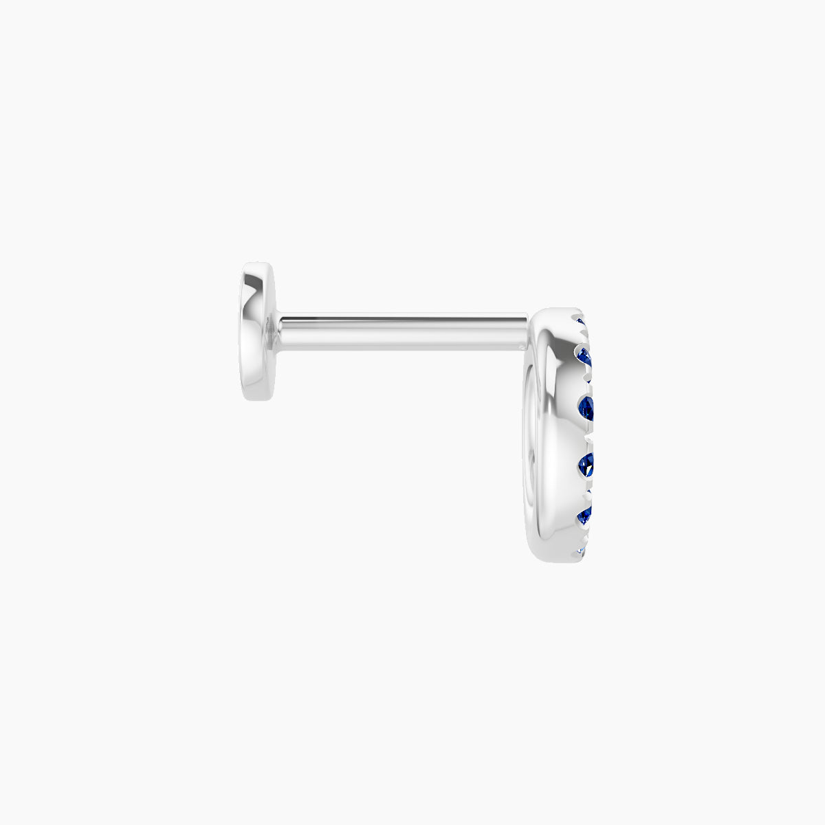Sulis | 18k White Gold 6.5 mm 6.5 mm Sapphire Piercing
