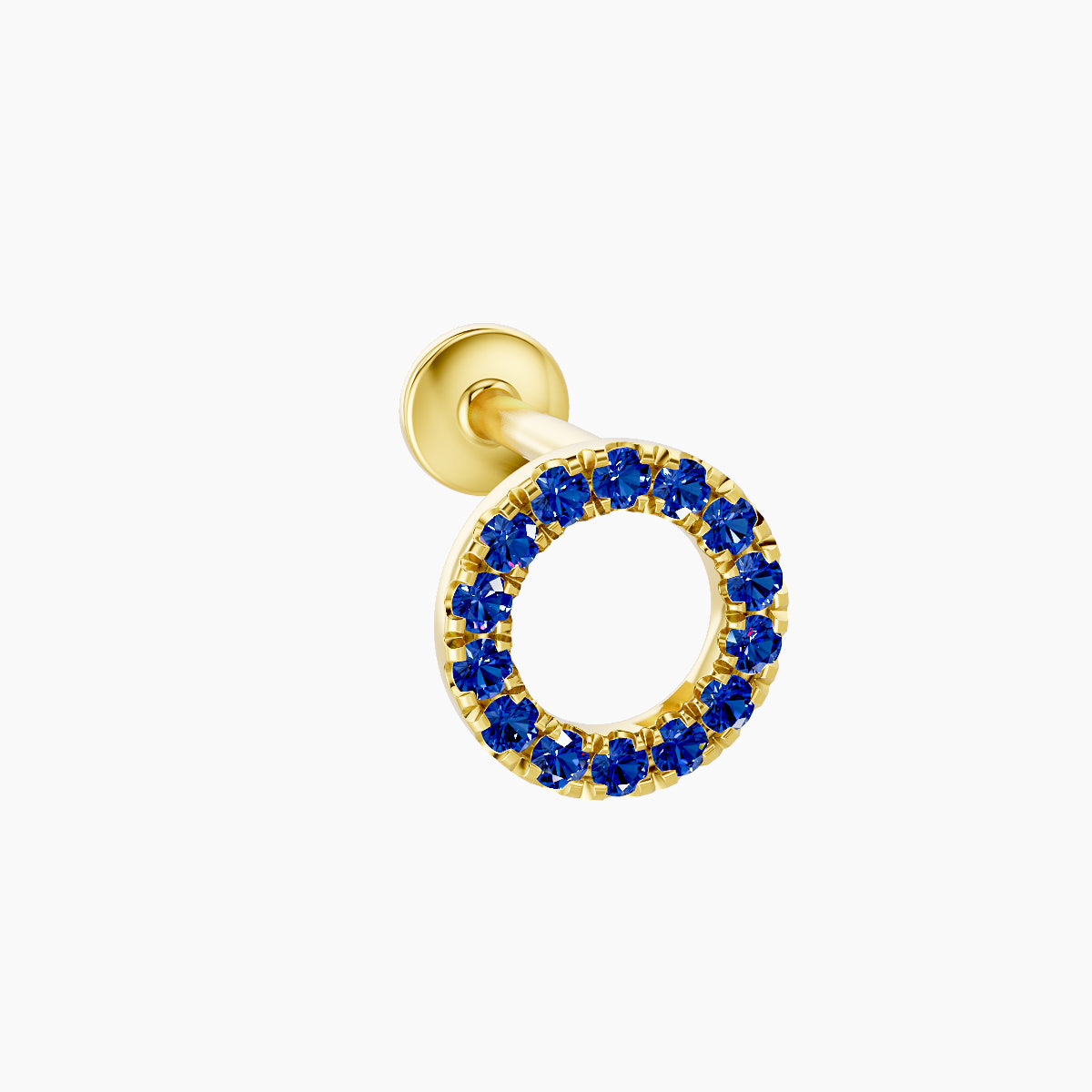 Sulis | 18k Yellow Gold 6.5 mm 6.5 mm Sapphire Piercing