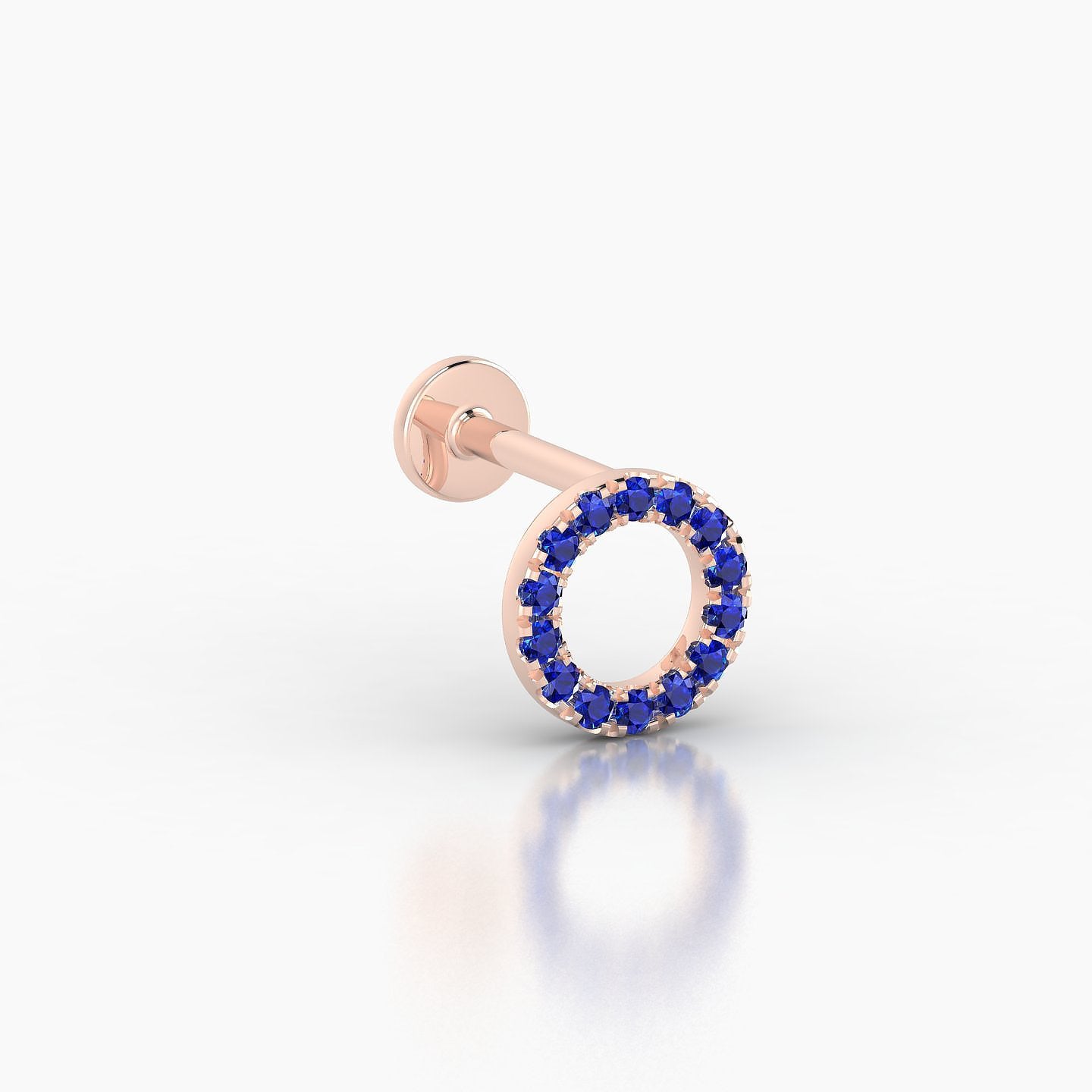 Sulis | 18k Rose Gold 6.5 mm 6.5 mm Sapphire Piercing