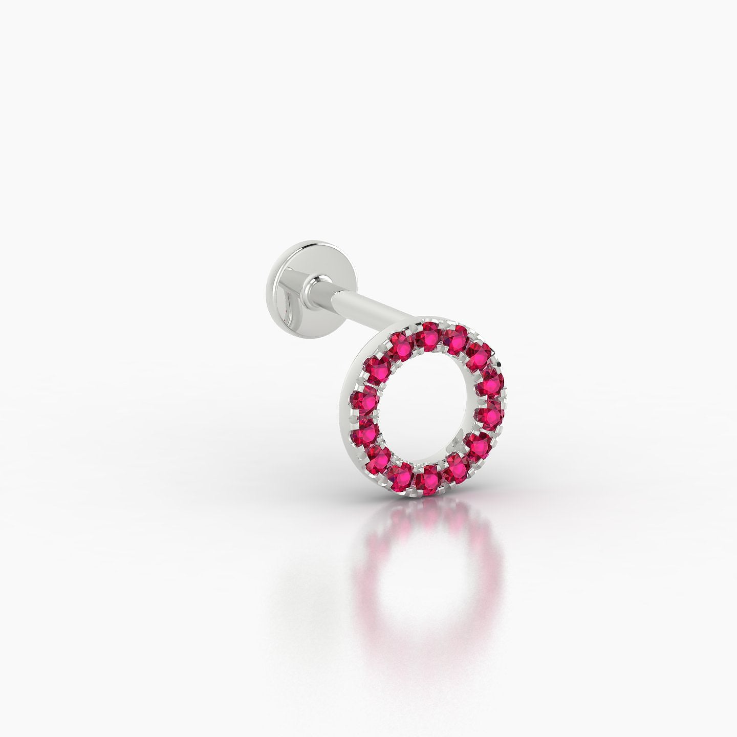 Sulis | 18k White Gold 6.5 mm 6.5 mm Ruby Piercing