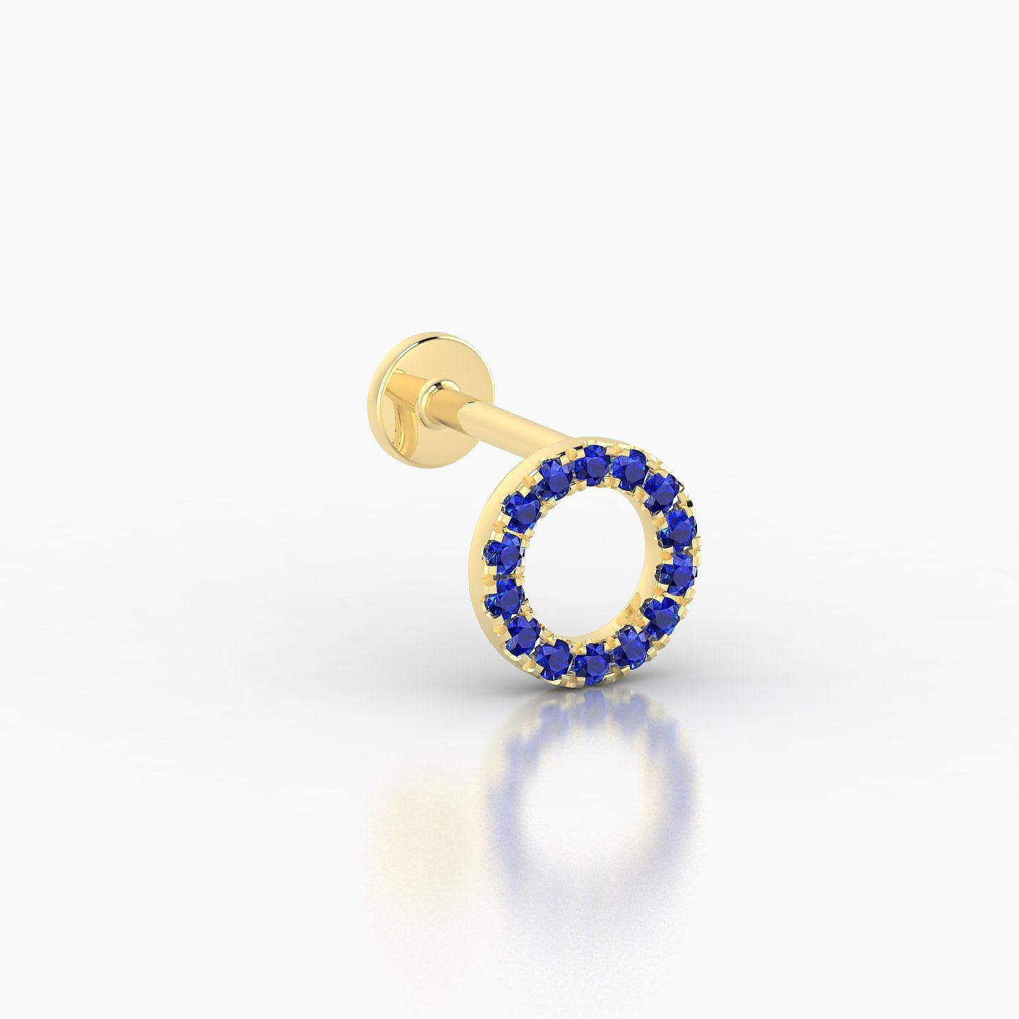 Sulis | 18k Yellow Gold 6.5 mm 6.5 mm Sapphire Piercing