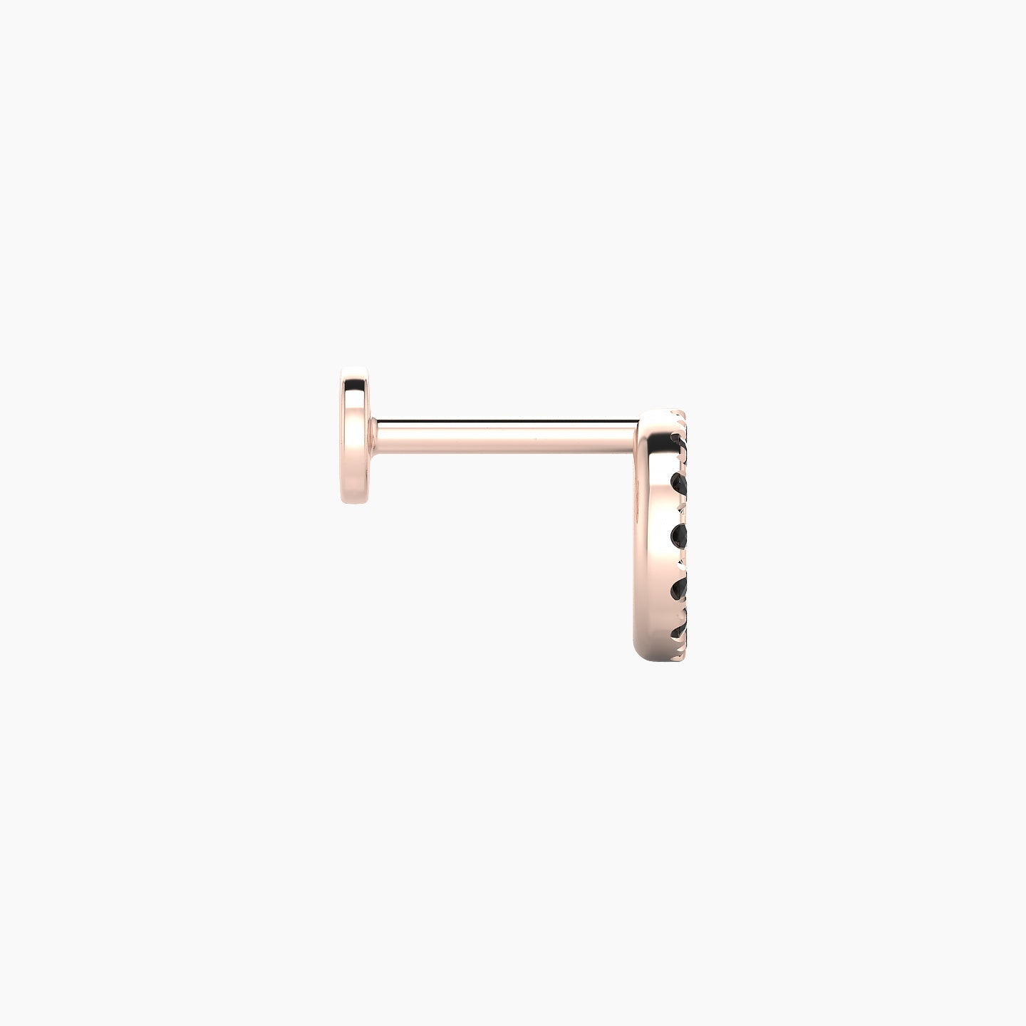 Sulis | 18k Rose Gold 6.5 mm 6.5 mm Black Diamond Piercing