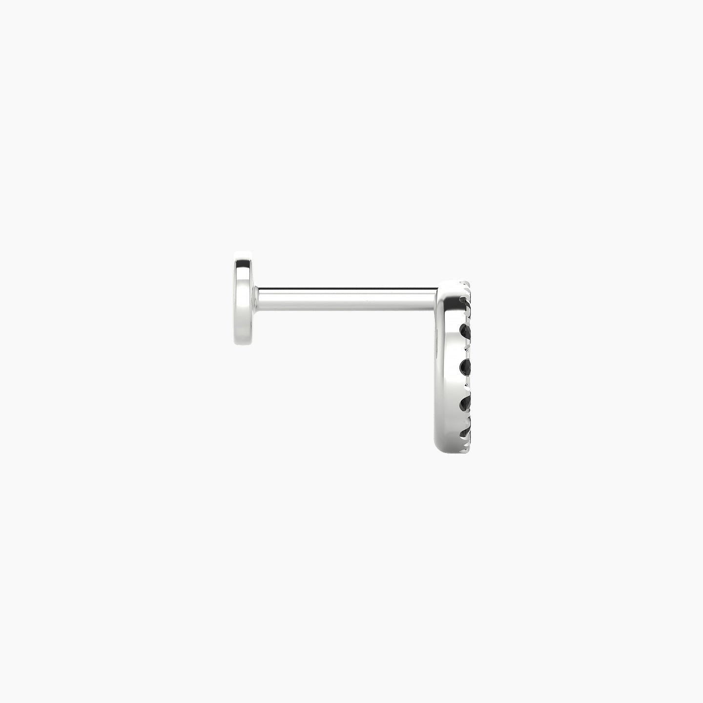 Sulis | 18k White Gold 6.5 mm 6.5 mm Black Diamond Piercing