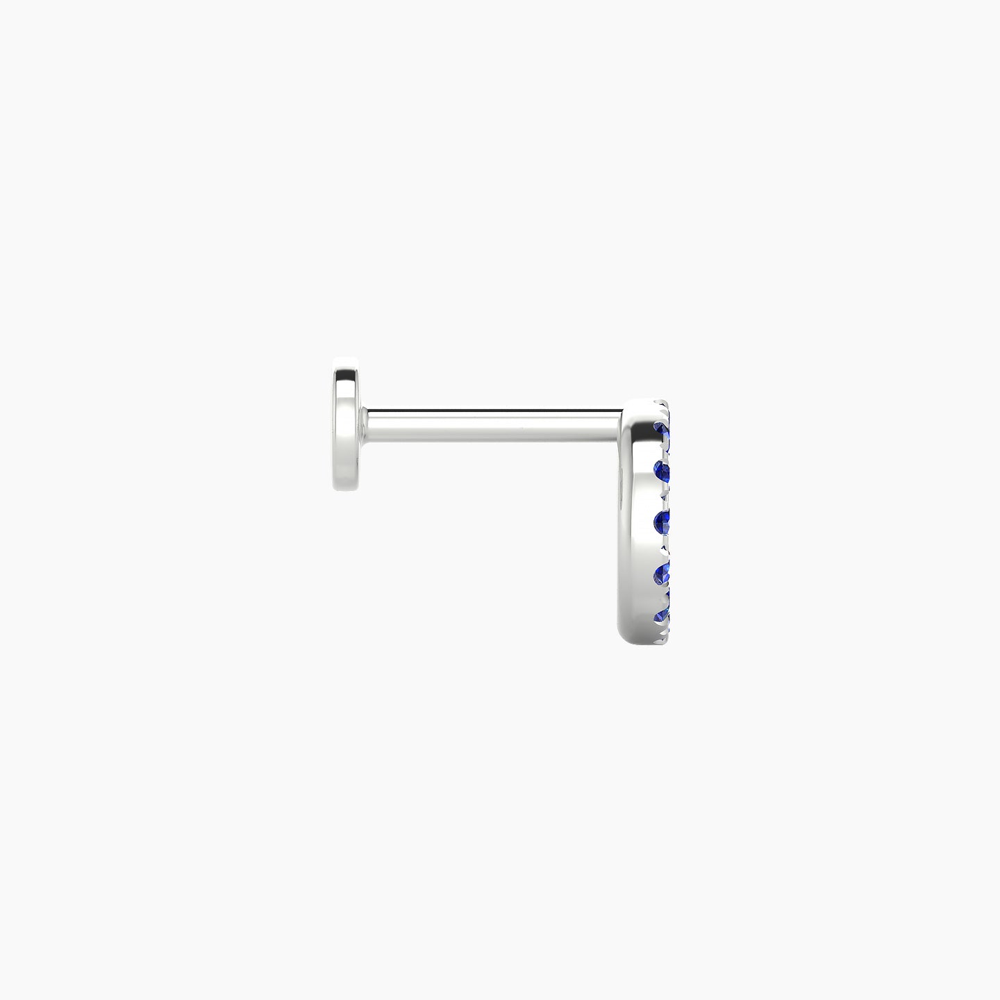 Sulis | 18k White Gold 6.5 mm 6.5 mm Sapphire Piercing