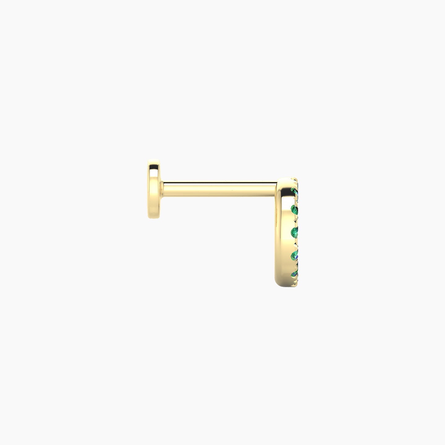 Sulis | 18k Yellow Gold 6.5 mm 6.5 mm Emerald Piercing