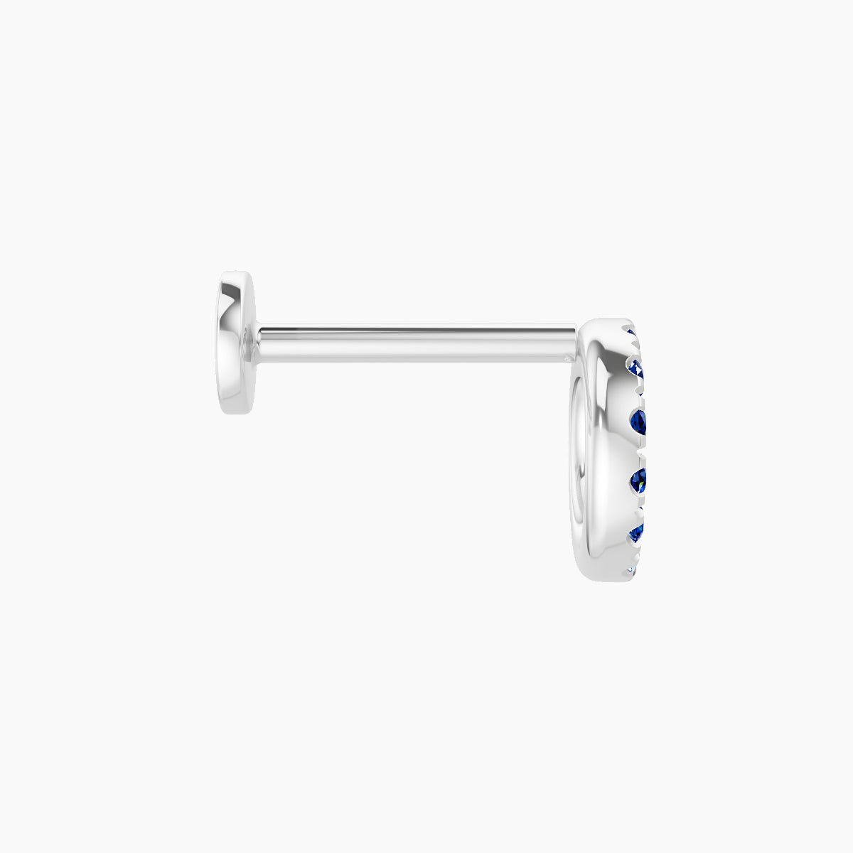 Sulis | 18k White Gold 8 mm 6.5 mm Sapphire Piercing
