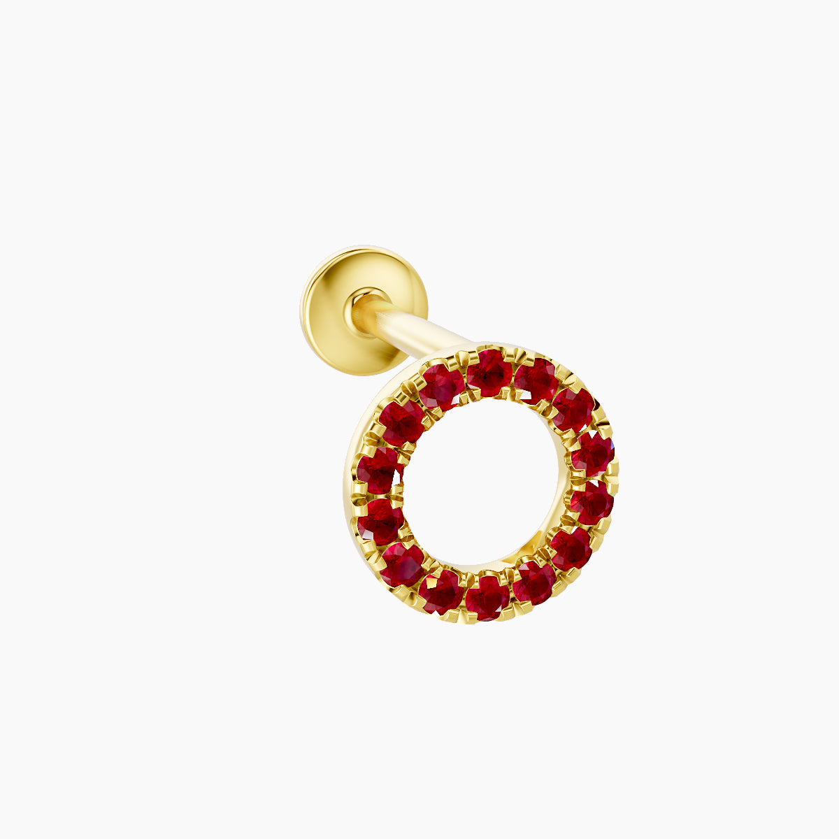 Sulis | 18k Yellow Gold 8 mm 6.5 mm Ruby Piercing