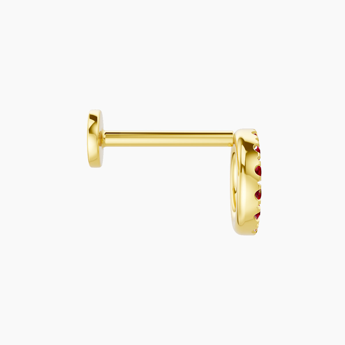 Sulis | 18k Yellow Gold 8 mm 6.5 mm Ruby Piercing