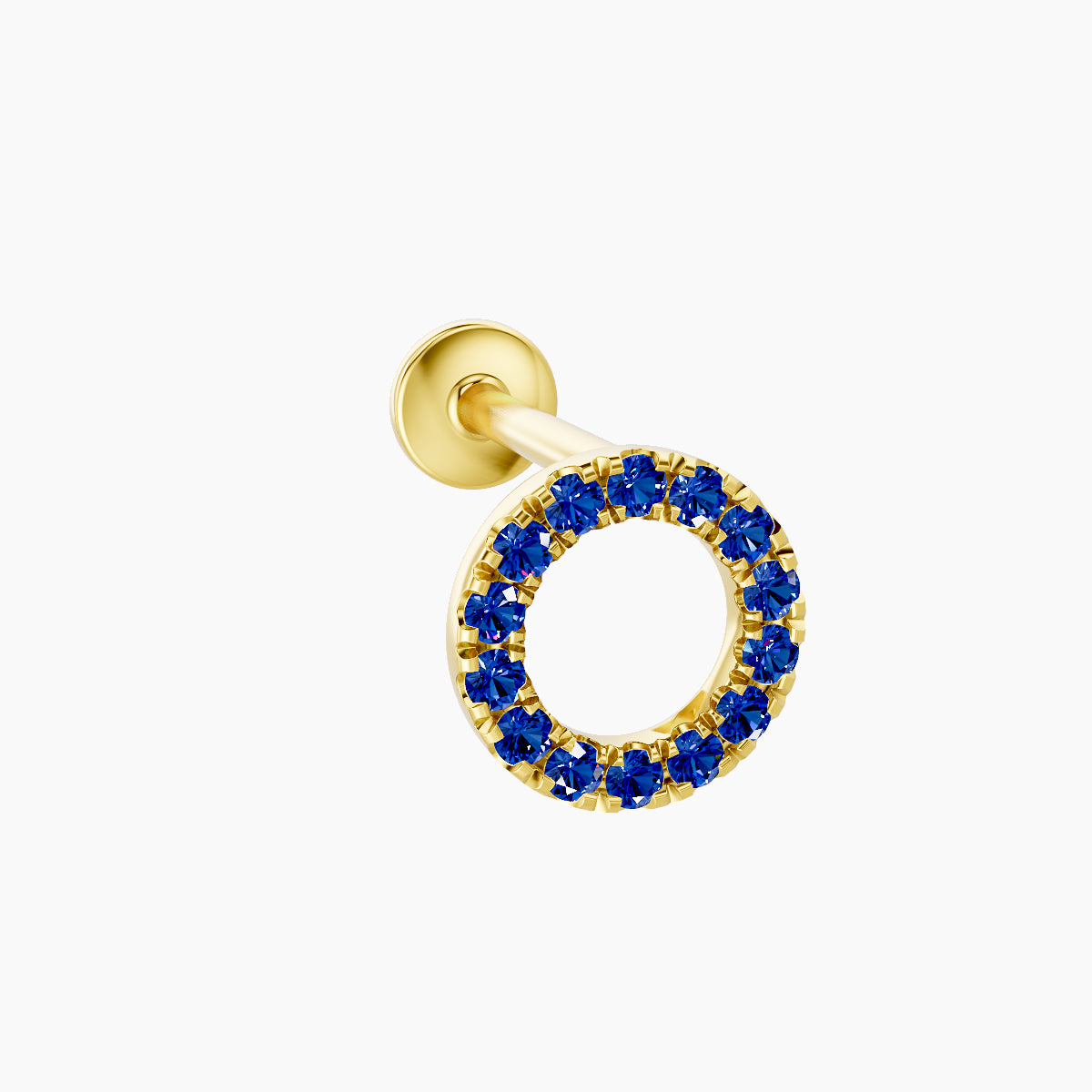 Sulis | 18k Yellow Gold 8 mm 6.5 mm Sapphire Piercing