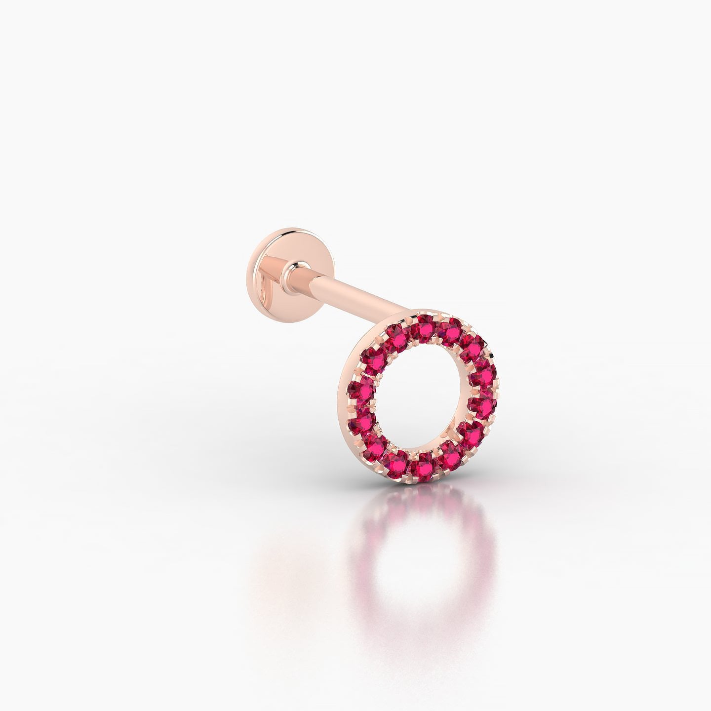 Sulis | 18k Rose Gold 8 mm 6.5 mm Ruby Piercing