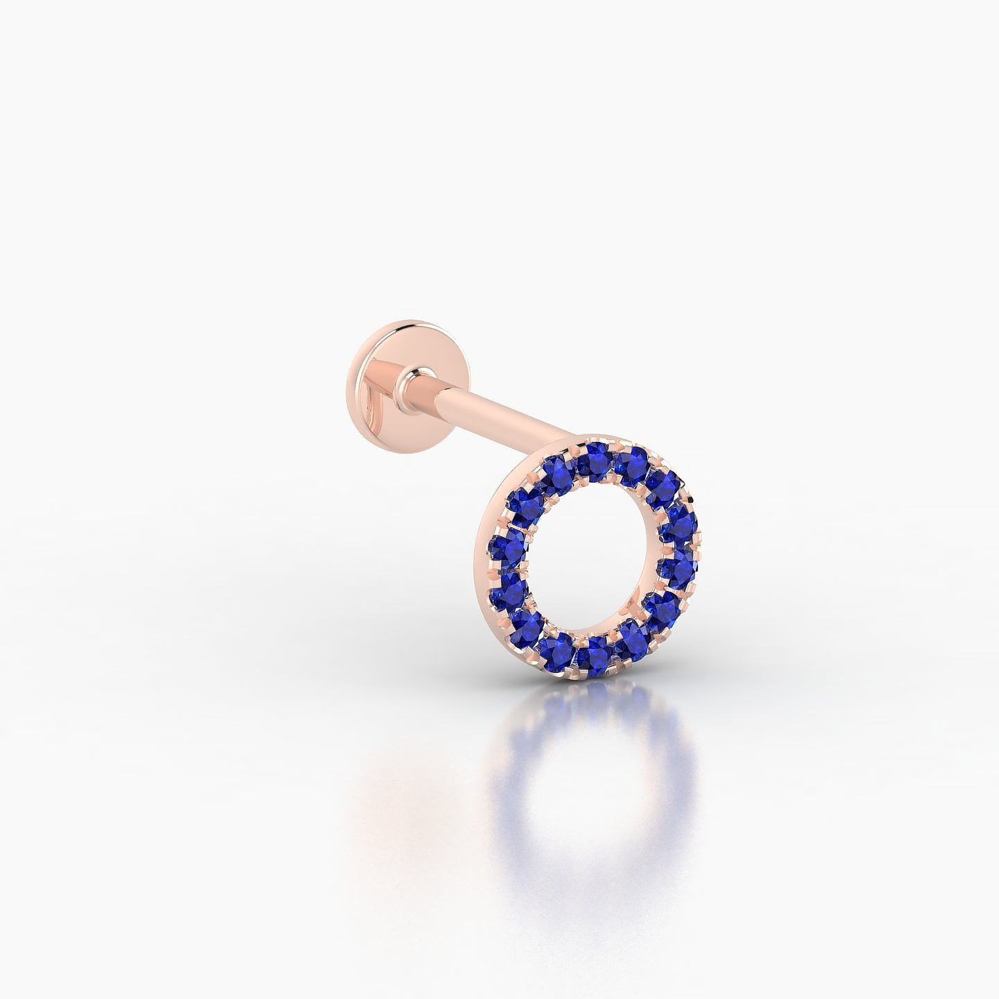 Sulis | 18k Rose Gold 8 mm 6.5 mm Sapphire Piercing