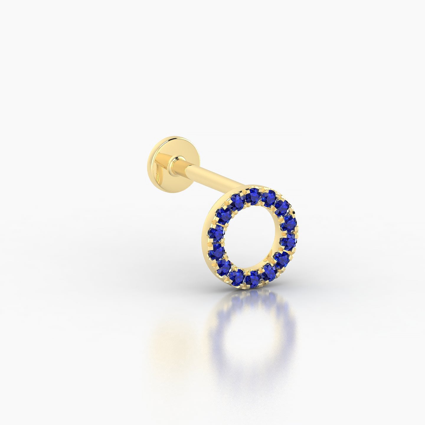 Sulis | 18k Yellow Gold 8 mm 6.5 mm Sapphire Piercing