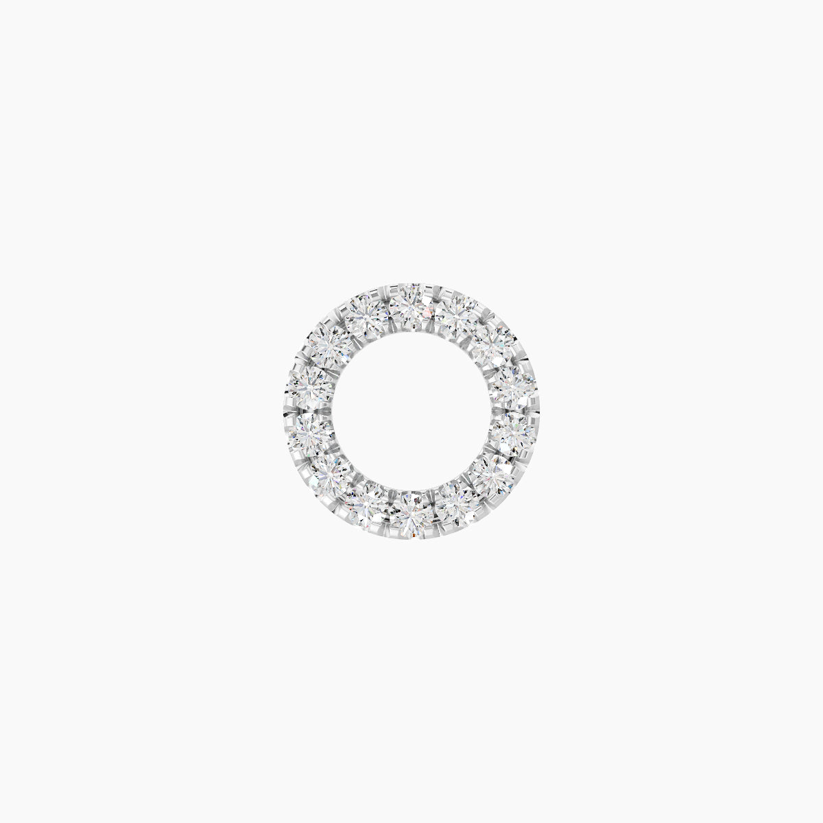 Sulis | 18k White Gold 6.5 mm Diamond Earring