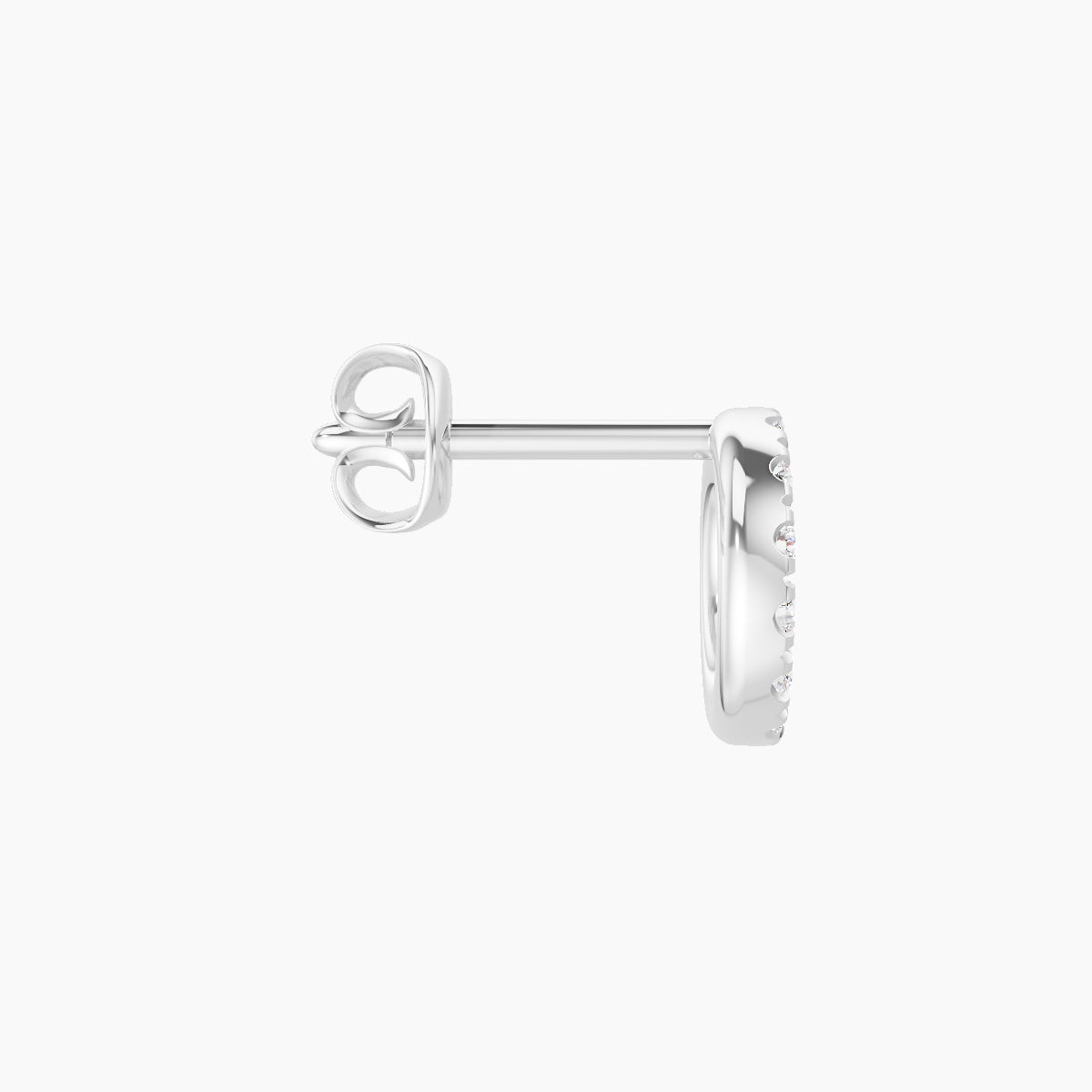 Sulis | 18k White Gold 6.5 mm Diamond Earring