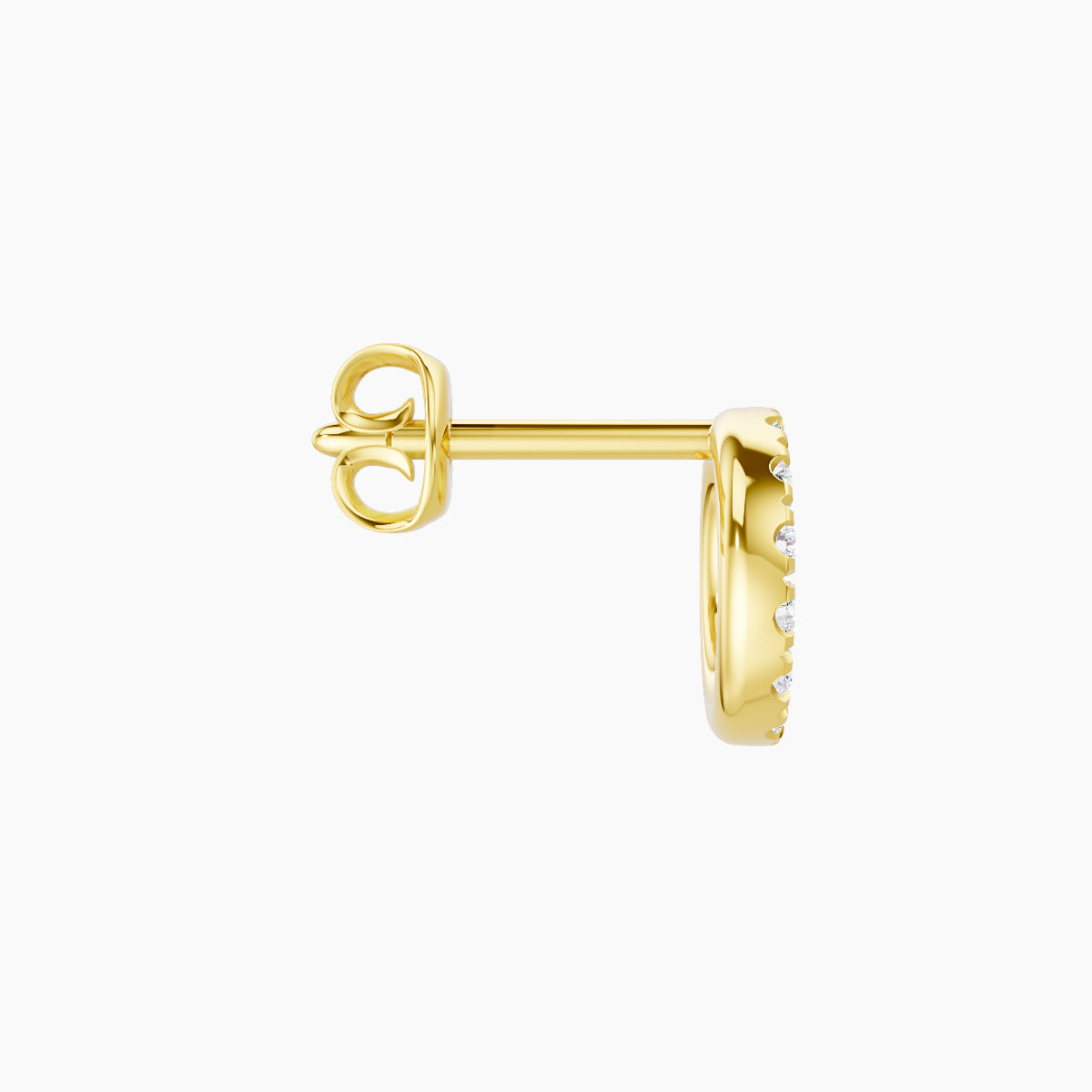 Sulis | 18k Yellow Gold 6.5 mm Diamond Earring