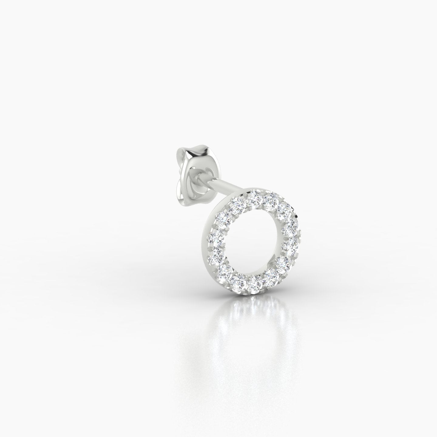 Sulis | 18k White Gold 6.5 mm Diamond Earring